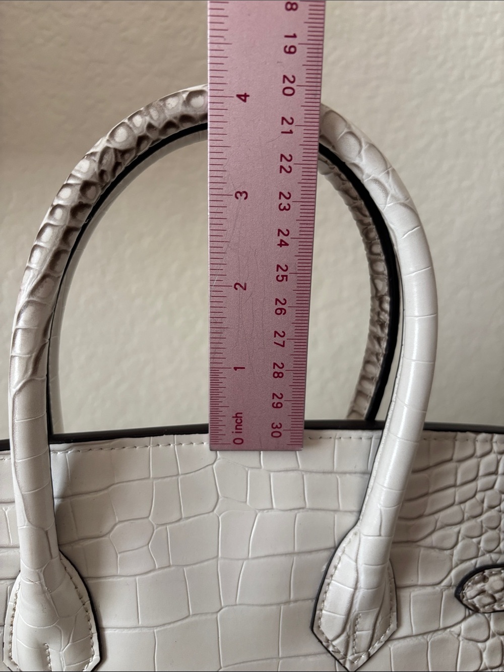 White Grey Inspired Faux Leather Fashion Bag Tote Satchel Detachable Adj strap - Picture 15 of 16